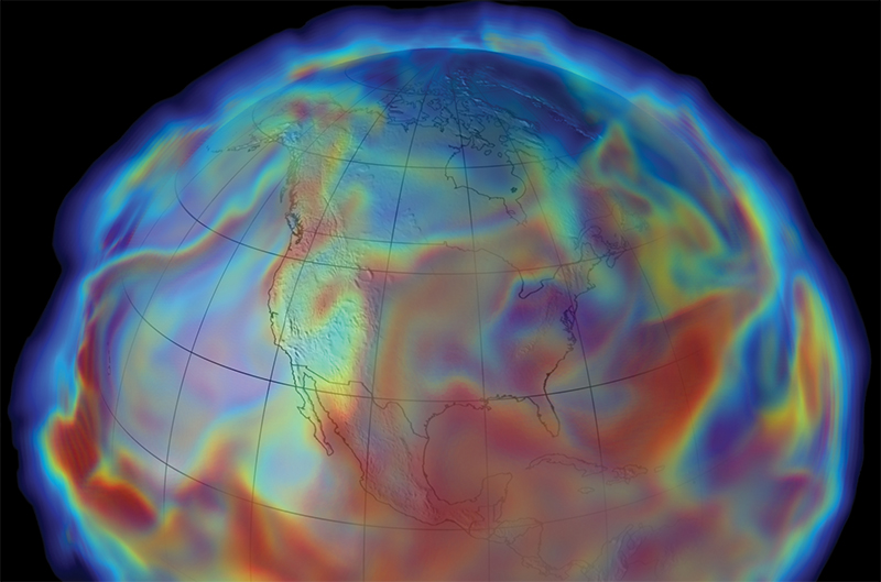 Atmospheric humidity visualization