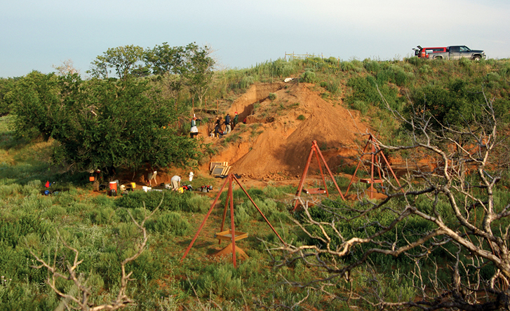 Excavation site near the Beaver River in Oklahoma