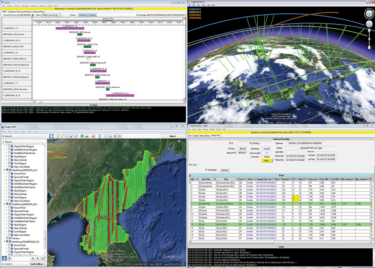 Scheduling software screenshot