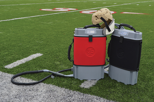 Cooling system displayed on a football field