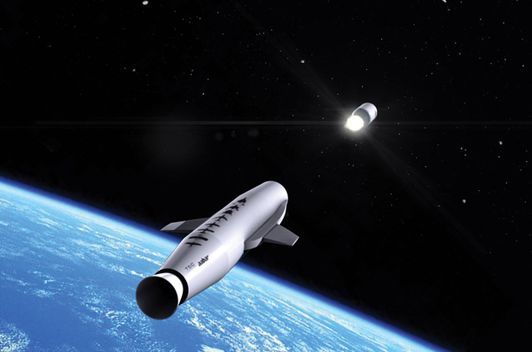 Conceptual image of Virgin Galactic LaunchOne spacecraft