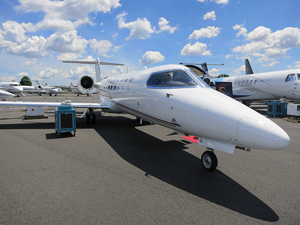 Learjet on tarmac