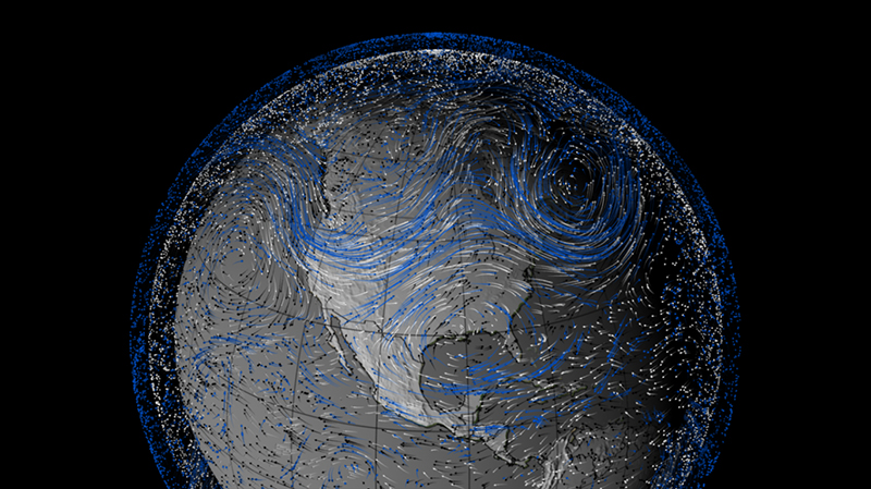 Depiction of wind altitude data