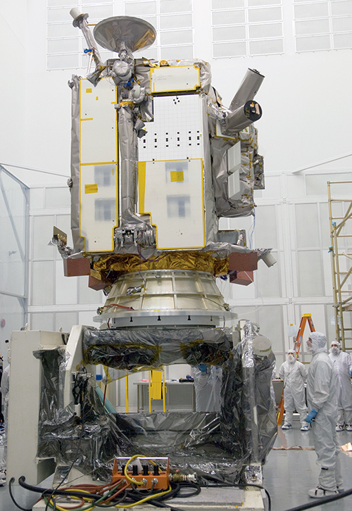 Lunar Reconnaissance Orbiter in a clean room