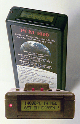 The PCM 1000 alerts pilots to hypoxia-causing conditions