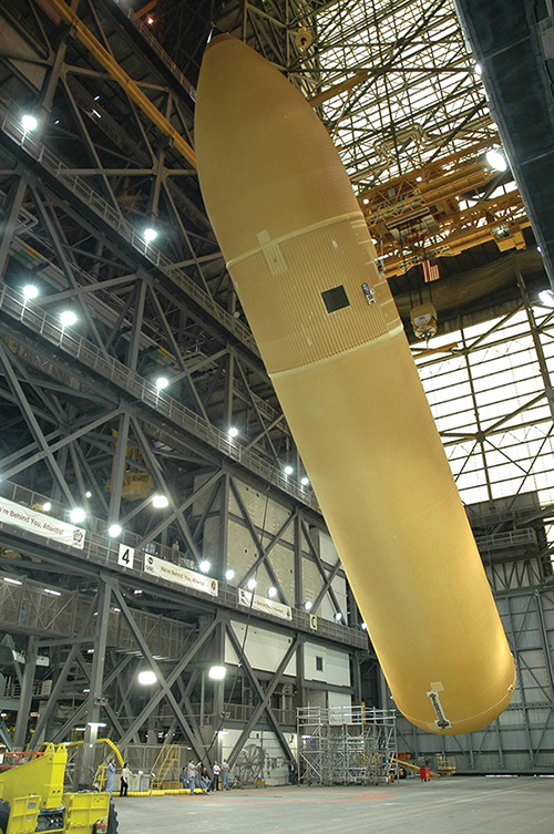 The space shuttle’s external tank