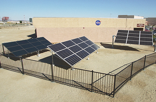 Experimental solar arrays at Dryden Research Center