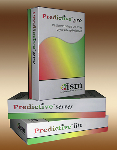 Product packaging for the Predictive Pro, Server, and Light software products