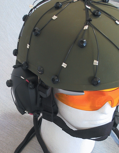 Microphone-instrumented helmet