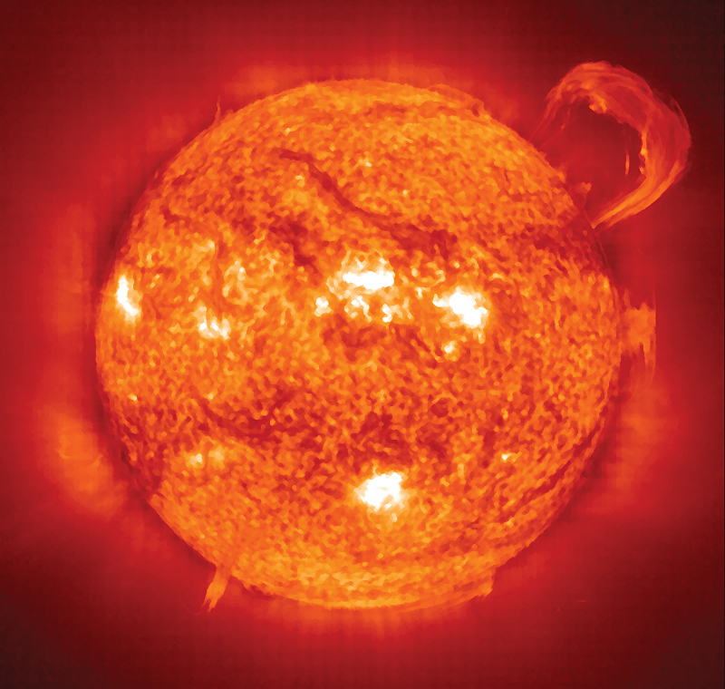 Solar activity on the Sun