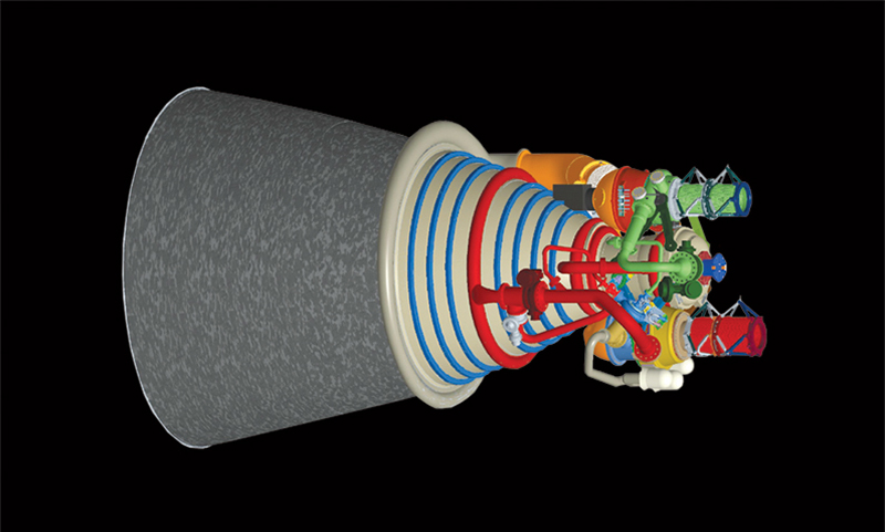 Illustration of a model for calculating rocket nozzle side-wall loads