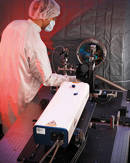 Camera in an environmental chamber