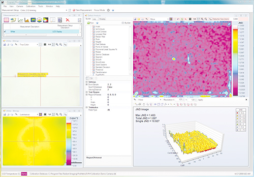 Screenshot of the Spatial Standard Observer measurement features