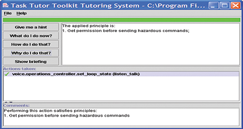 The T3 Tutoring System window