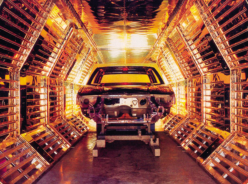 Automobile going through LaserGold process