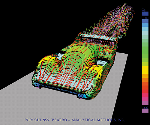 CAD illustration of a Porsche