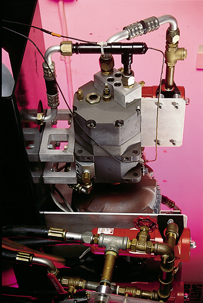 Orbital VaneTM compressor, shown here operating in a metering system for a micro-turbine alternator.