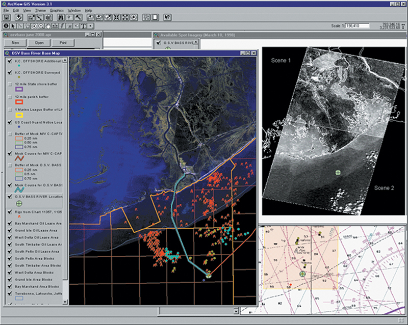 Screen shot of the geographic information system