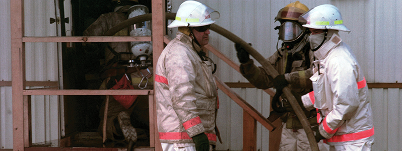 Firemen using ENSCOs MARSS system