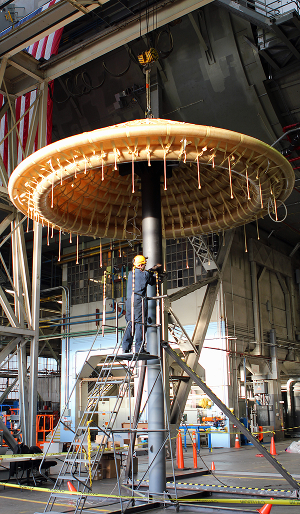 An inflatable heat shield