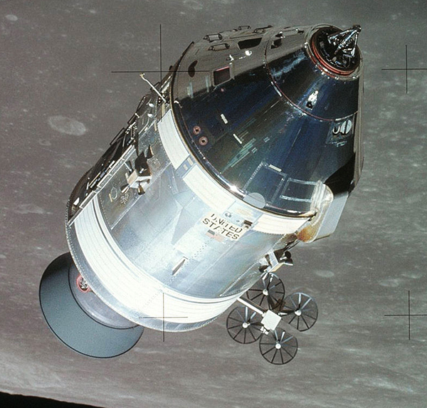 Apollo spacecraft in orbit