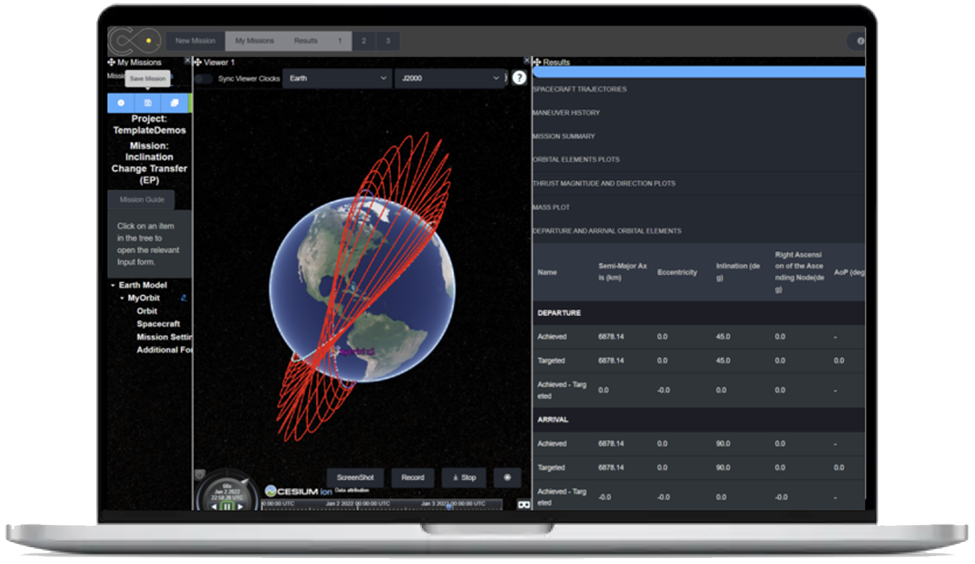 The Continuum platform running on a laptop