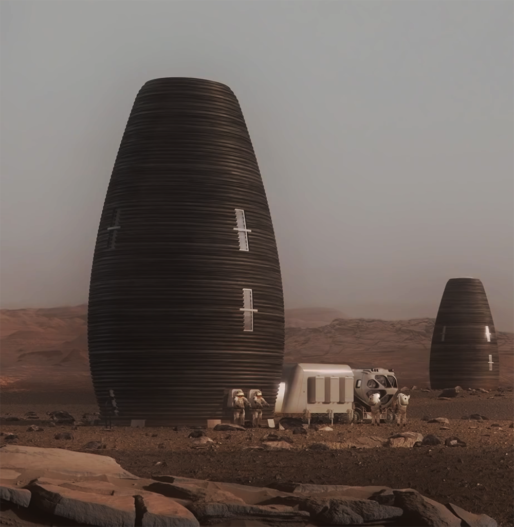 AI SpaceFactory's 3D printed habitat structure designed for Mars