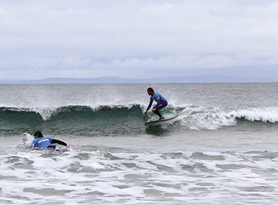 Surfers in the water