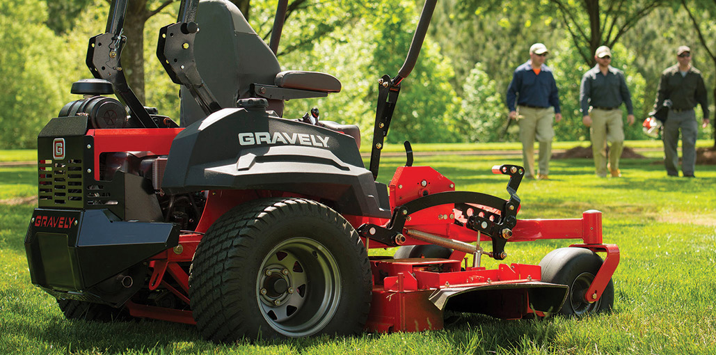 A gravely brand riding lawn mower