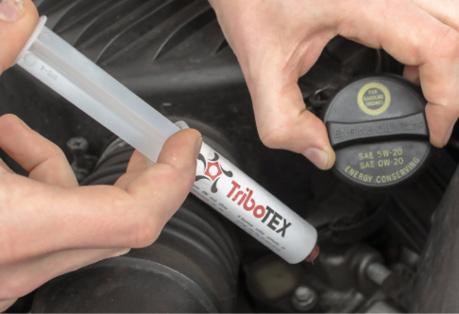 TriboTEX liquid is injected into an engine