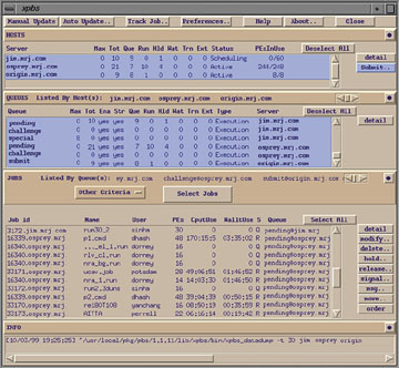 computer screen shot PBS technology offers users a single coherent interface complete with a usage data log for ultimate efficiency