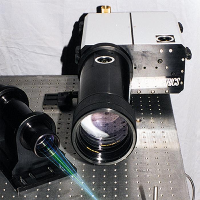 An instrument that uses laser light to inspect individual droplets of fuel