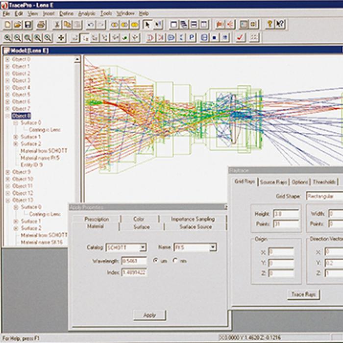 Screen shot of Lambda Research's TracePro software 