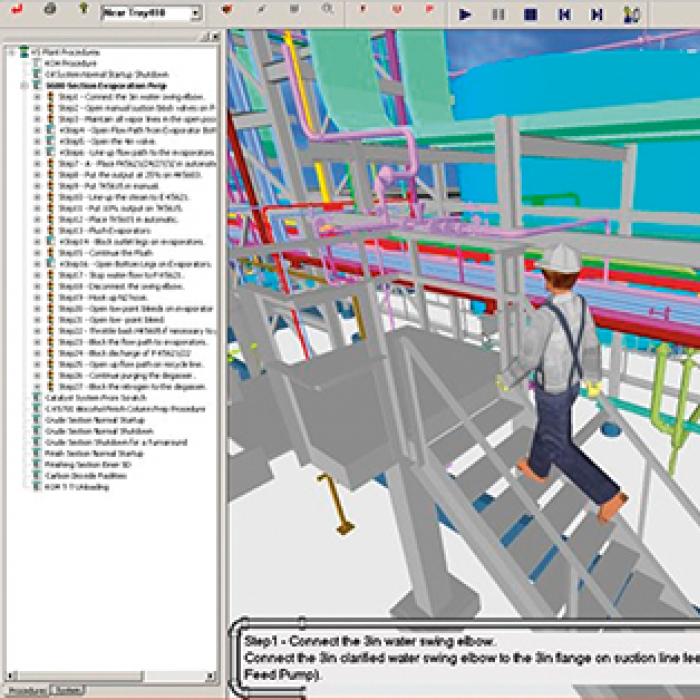 OpSim screen shot of a virtual environment