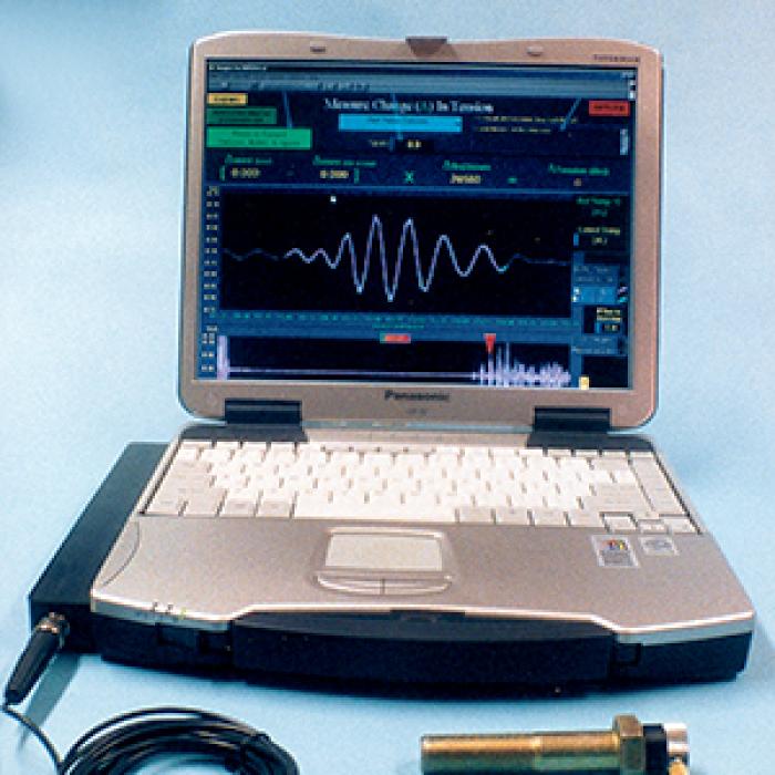 SureBolt Correlation Bolt Gage is built into a laptop