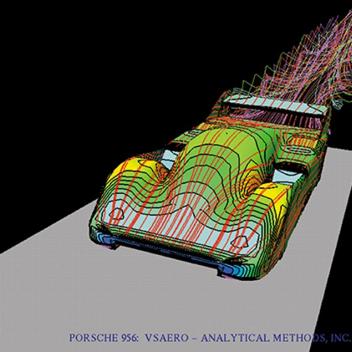 CAD illustration of a Porsche