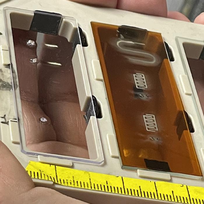 Electrodes printed in microgravity by Space Foundry with a process involving plasma