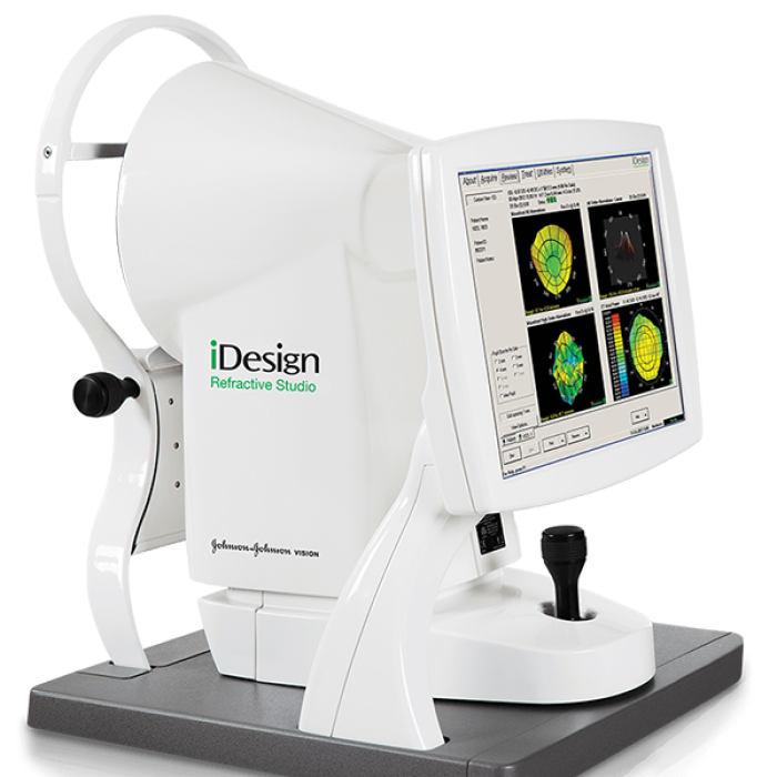 Johnson & Johnson’s iDesign Refractive Studio, pictured here, takes precise eye measurements that map visual pathways and cornea curvature to help doctors diagnose and plan treatment for eye issues. Credit: Johnson & Johnson Vision 