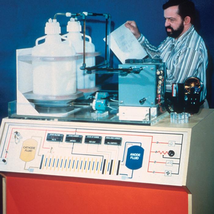 A 200-watt demonstration unit of the flow battery NASA built in the 1970s and 1980s