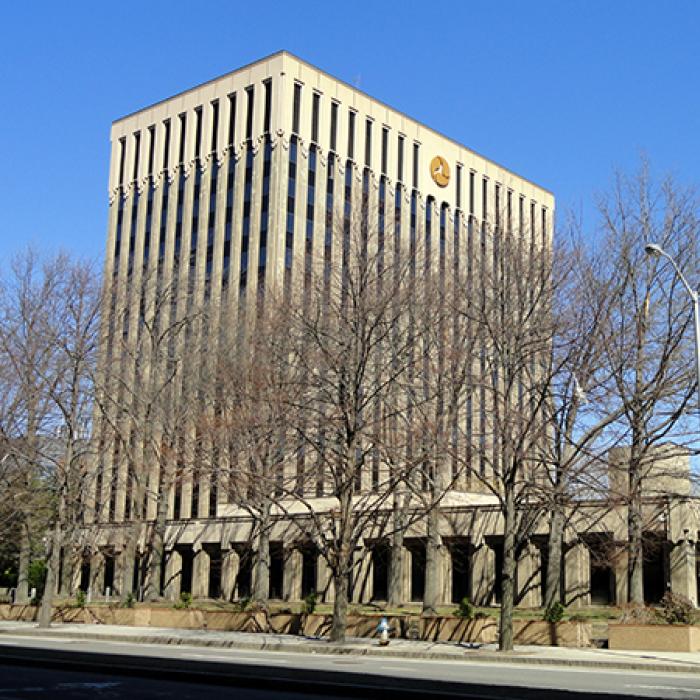 This building in Cambridge, Massachusetts, now the John A. Volpe National Transportation Systems Center, housed NASA’s short-lived Electronics Research Center from 1964 to 1970