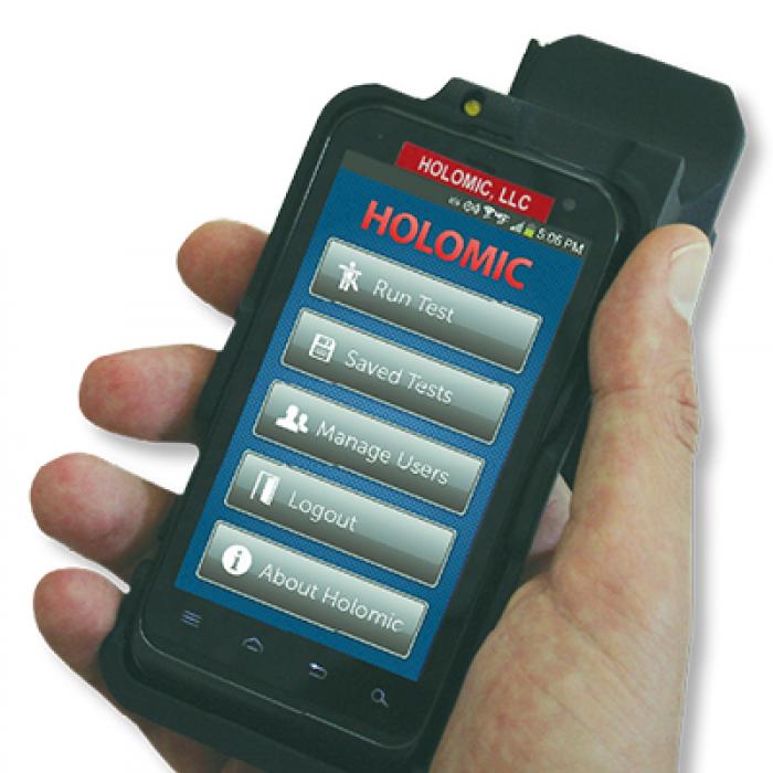 Holomic software running on a smartphone