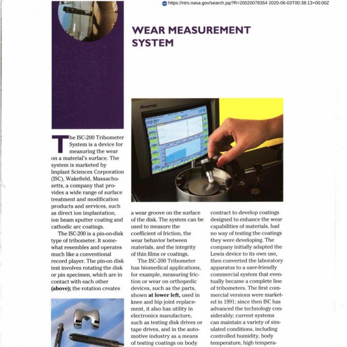 Wear Measurement System