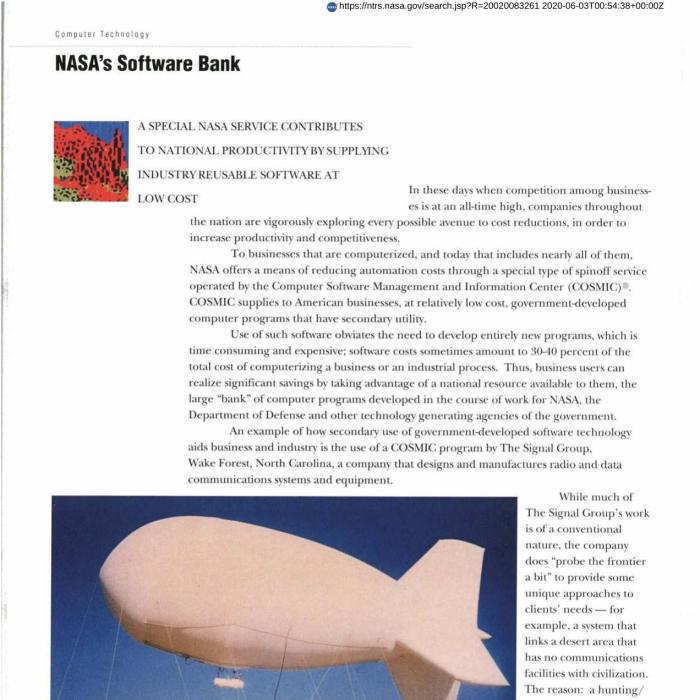 NASA's Software Bank (Signal Group)