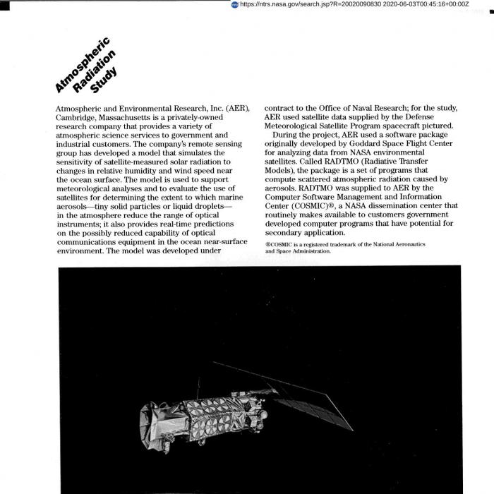 Atmospheric Radiation Study