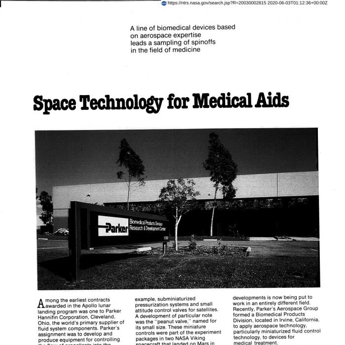 Space Technology for Medical Aids