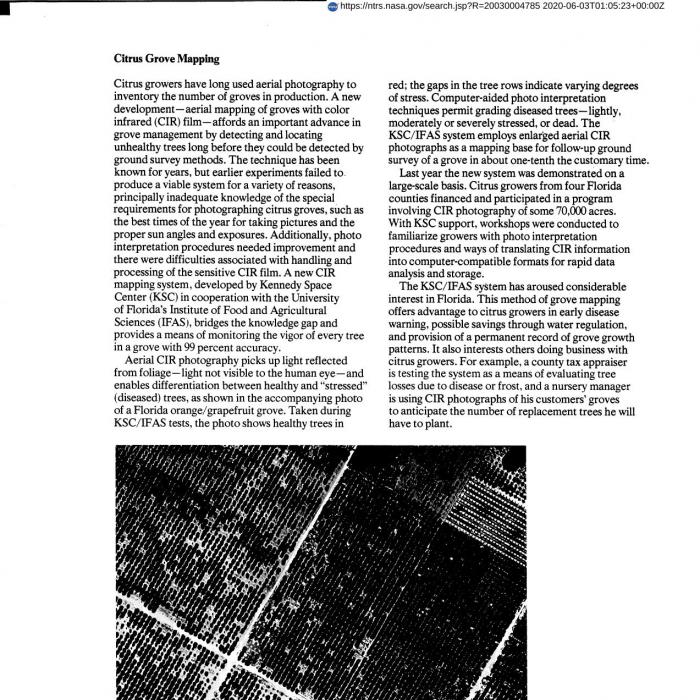 Citrus Grove Mapping