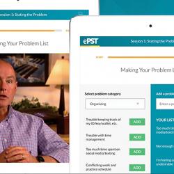 Screen shot of the ePST virtual therapist software