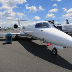 Learjet on tarmac