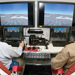 Two pilots operate the X-56A MUTT from a ground control station