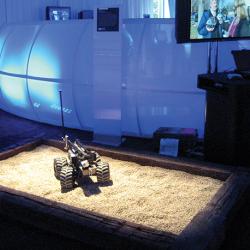 The Multi-function Agile Remote Control Robot (MARCbot) on display at WIRED NextFest